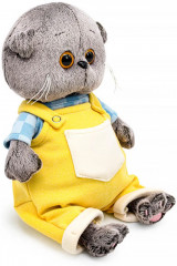 Игрушка мягкая «Басик в комбинезоне на лямках» - Фото 1