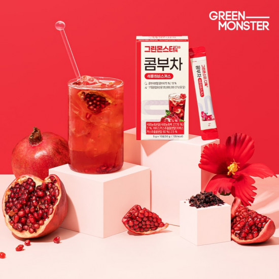 Детокс-напиток со вкусом граната и гибискуса «Kombucha Pomegranate Hibiscus»