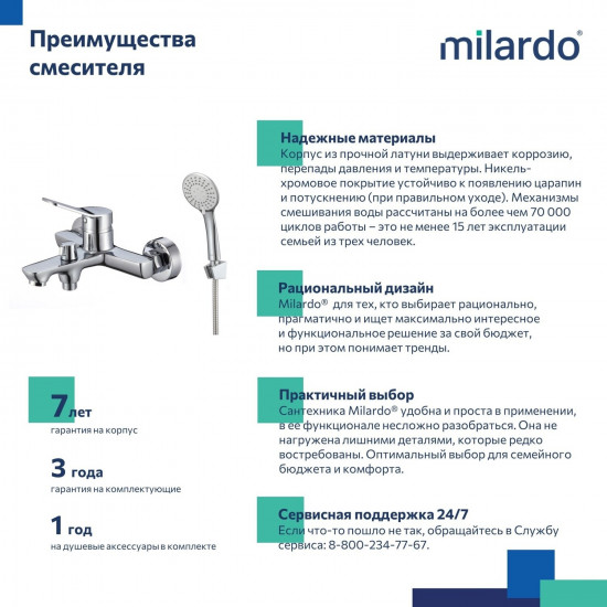 Смеситель для ванны с душем