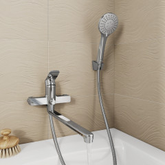 Смеситель для ванны с длинными изливом - Фото 2