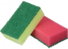 Набор губок для мытья посуды с абразивным слоем - Фото 4