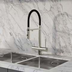 Смеситель для кухни с фильтром и гибким изливом - Фото 8