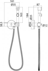 Смеситель с гигиеническим душем встраиваемый - Фото 9