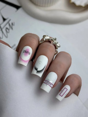 Слайдеры для ногтей с фольгой «Французский маникюр» - Фото 1