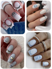 Слайдеры для ногтей с фольгой «Французский маникюр-2» - Фото 1