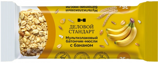 Набор батончиков-мюсли мультизлаковых «Банан»
