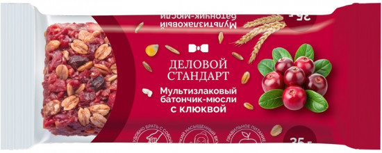 Набор батончиков-мюсли мультизлаковых «Клюква»