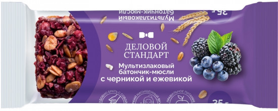 Набор батончиков-мюсли мультизлаковых «Черника и ежевика»