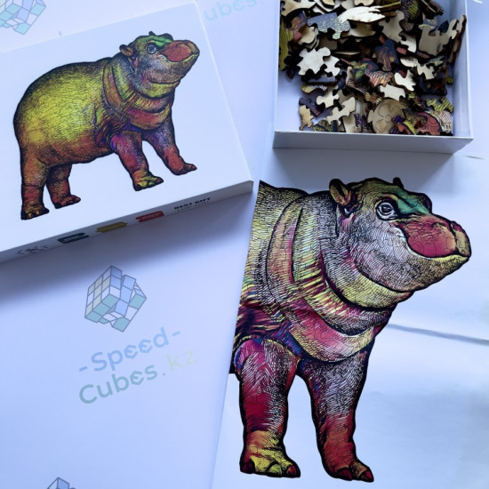Пазл «Добрейший бегемот Wooden Puzzle 016»