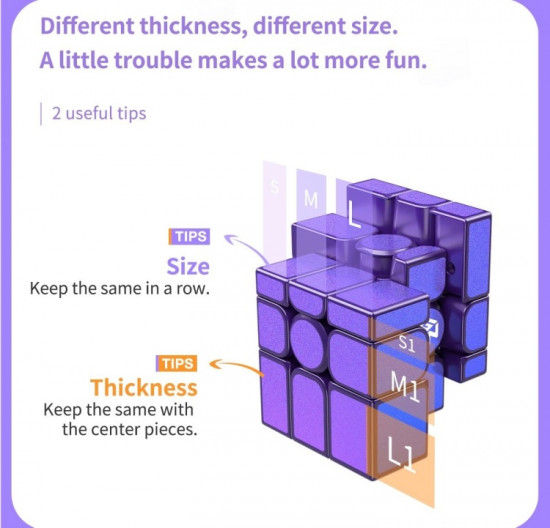 Кубик Рубика магнитный 3×3 «Mirror UV»