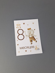 Набор карточек для фотосессии малыша по месяцам - Фото 5