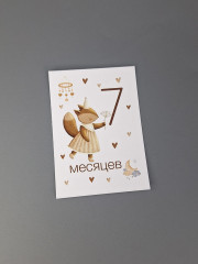 Набор карточек для фотосессии малыша по месяцам - Фото 10