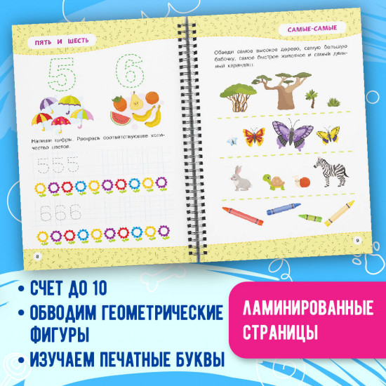 Пишем буквы. Пишем цифры. Развивайка-обучайка для детей 4-5 лет. Комплект из 3 книг