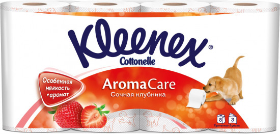 Туалетная бумага с ароматом клубники «Aroma Care»