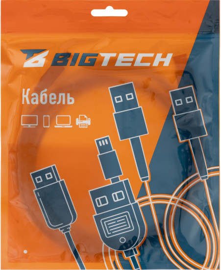 Кабель USB 2.0 AM/BM BigTech OAVDC002