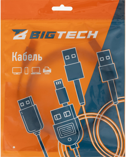 Кабель USB 2.0 AM/BM BigTech OAVDC001