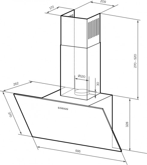 Вытяжка MOZA 600 R1