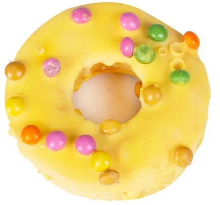Кекс с какао-глазурью, банановой начинкой и цветным драже «Papita Donut»