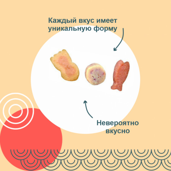 Лакомство для кошек «Снеки с тунцом Кацуобуси, куриным бульоном и кальмаром»