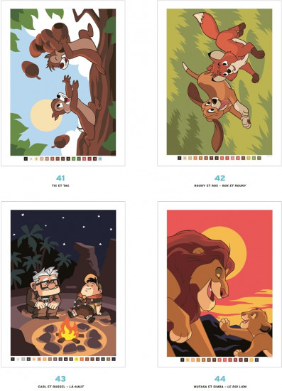 Раскраска по номерам «Coloriages mystères Disney — Saisons»