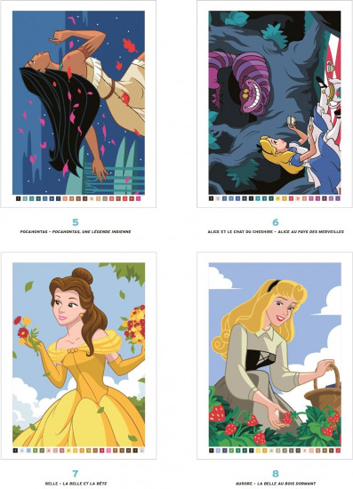 Раскраска по номерам «Coloriages mystères Disney — Saisons»