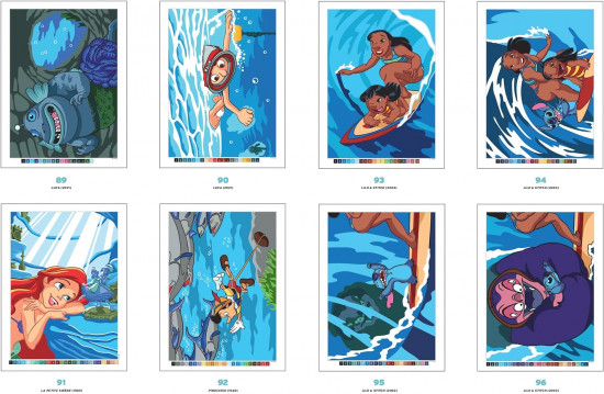 Раскраска. Coloriages mystères Disney. Sous l'océan