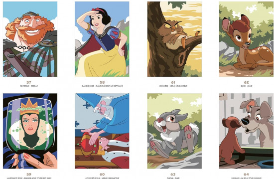 Раскраска. Coloriages mystères Disney. Grands classiques Spécial débutants