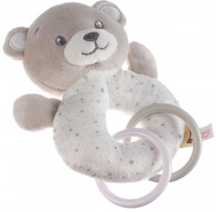 Погремушка мягкая «Серый мишка» - Фото 1