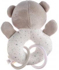 Погремушка мягкая «Серый мишка» - Фото 2