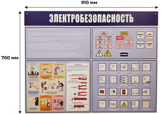 Стенд-плакат информационный «Электробезопасность»