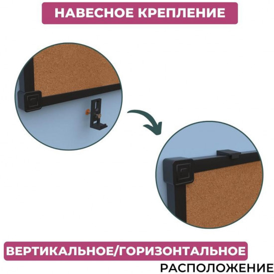 Доска пробковая «BlackFrame»