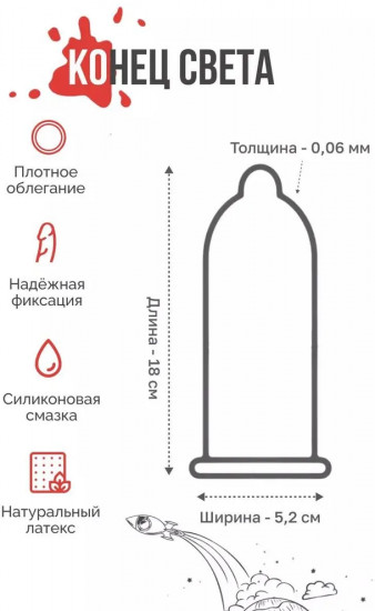Презерватив с усиками «Конец света»