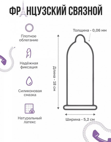 Презерватив с усиками «Французский связной»