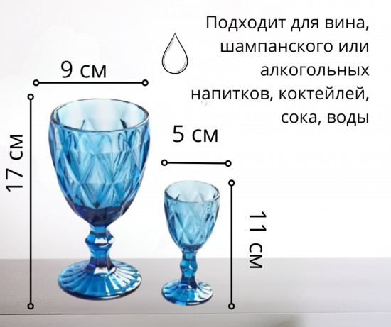 Набор бокалов и рюмок