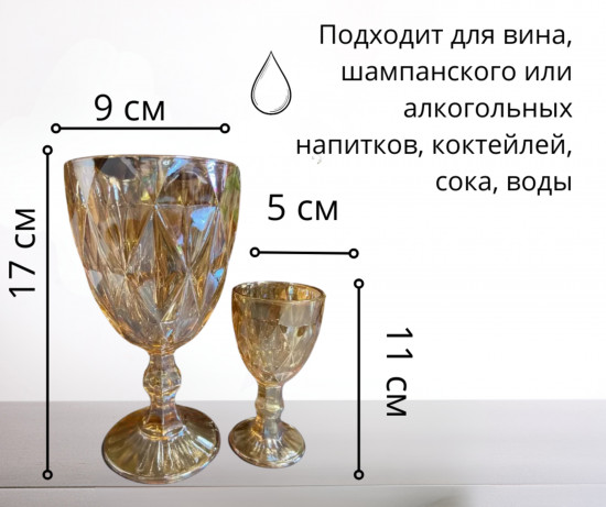 Набор бокалов и рюмок