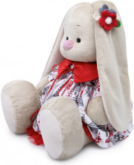 Игрушка мягкая «Зайка Ми в в платье с красным воротничком» - Фото 1