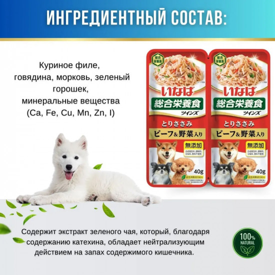 Набор корма влажного для собак «Куриное филе с овощами и говядиной в желе»