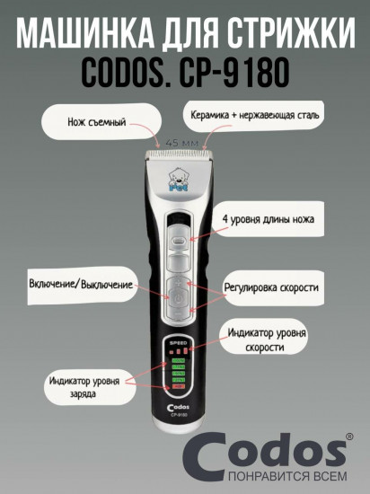 Машинка для стрижки животных СР-9180