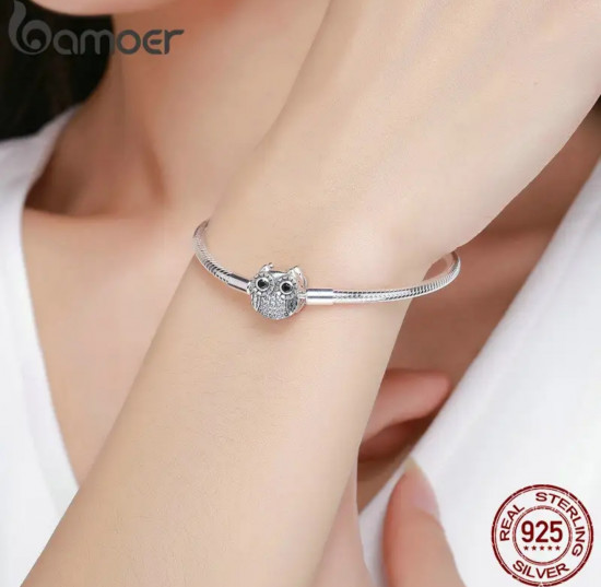 Браслет из серебра «Сова»