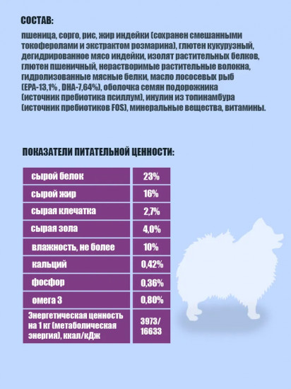 Корм сухой для собак мелких пород для поддержания функции почек и ХБП «Mini Renal»