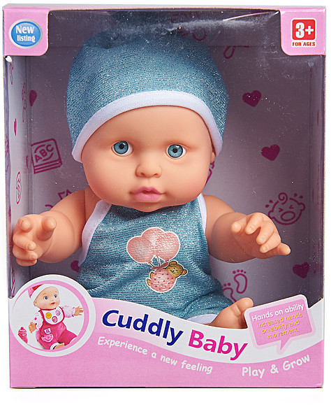 Пупс в голубом комбинезоне «Обнимашки» | Обнимашки | Cuddly baby | Фото 1