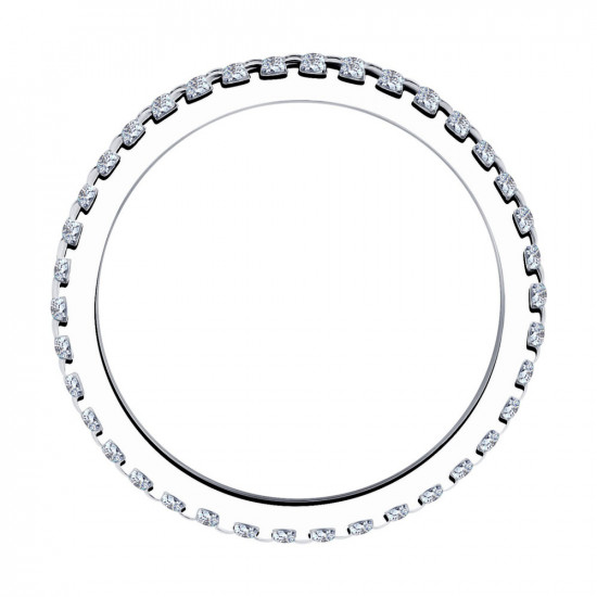 Кольцо из серебра с фианитами