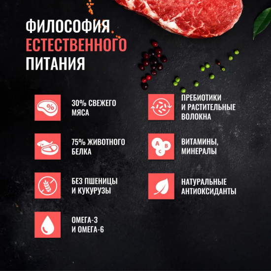 Корм сухой для взрослых собак всех пород с мясом говядины