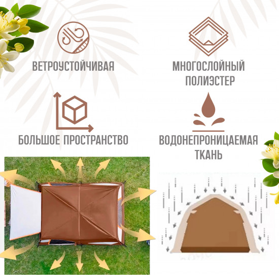Палатка кемпинговая четырехместная