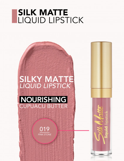 Помада для губ жидкая «Silk Matte», тон 19 Pink Stone