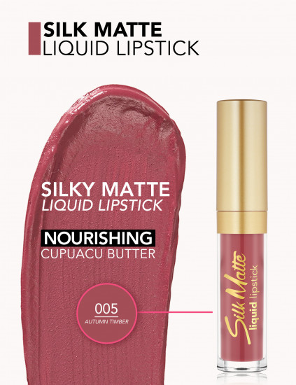 Помада для губ жидкая «Silk Matte», тон 05 Autumn Timber