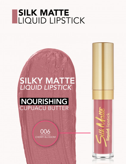 Помада для губ жидкая «Silk Matte», тон 06 Cherry Blossom
