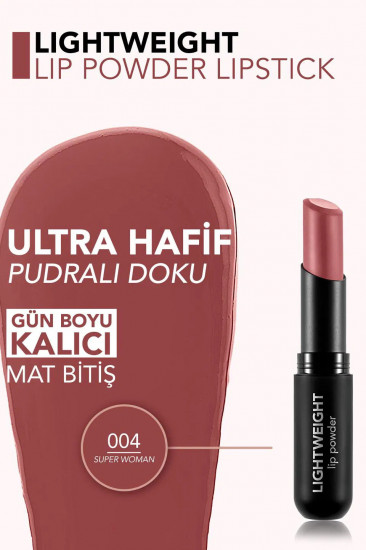 Помада для губ «Lightweight Lip Powder Lipstick», тон 004 Super Woman