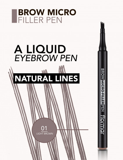 Карандаш-фломастер для бровей «Brow Micro Filler Pen», оттенок 01 Lght Brown