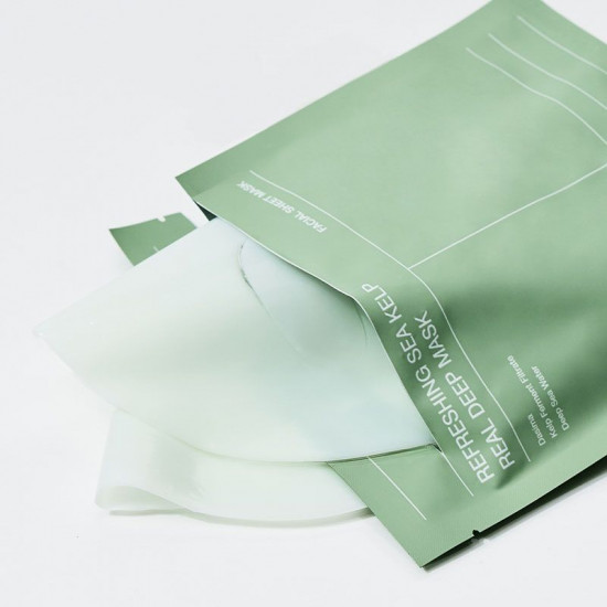 Успокаивающая гидрогелевая маска с водорослями «Refreshing Sea Kelp Real Deep Mask»